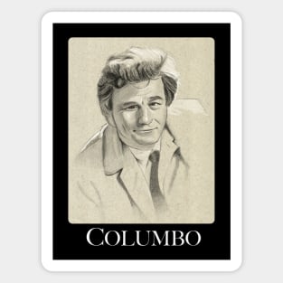 Columbo Portrait Drawing Magnet